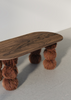 World’s Fluffiest Sphere Table – sculptural upholstered sphere table in walnut

Close-up of hairy legs on World’s Fluffiest Sphere Table, handcrafted in NSW