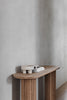 Underline Console – sculptural console table in American Oak with hollow timber bases